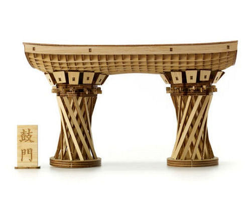 Tsuzumi-mon Gate Wa-Gu-Mi Bamboo Art Kit | Japan Trend Shop