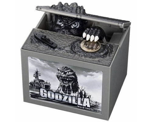 Black and White Godzilla Money Box | Japan Trend Shop