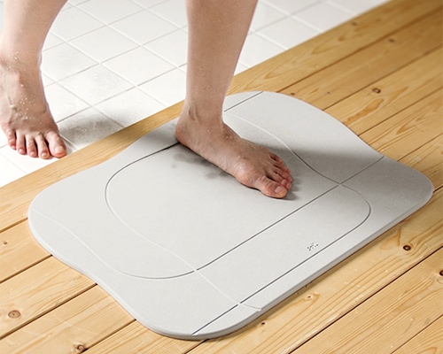 Keisodo Soil Diatom Bath Mat Wave | Japan Trend Shop
