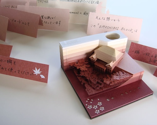 Omoshiroi Block Scenery Blossoms in Kyoto Memo Pad | Japan Trend Shop