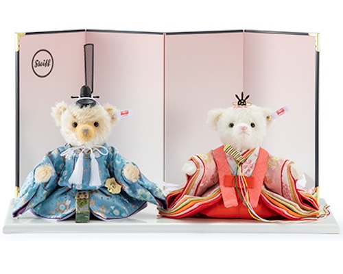 Steiff Teddy Bear Hinamatsuri Girls' Day Dolls (Rabbits and Cherry