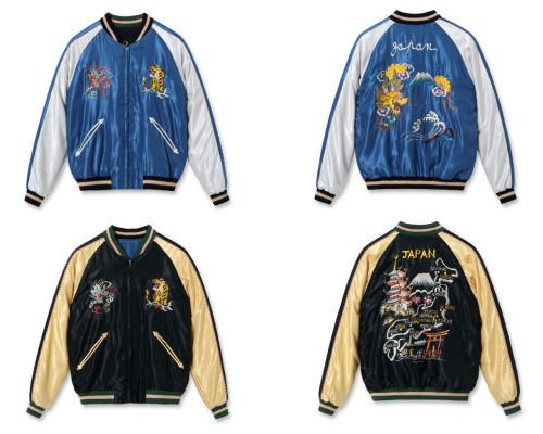 Tailor Toyo Japan Map & Gold Dragon Reversible Sukajan Jacket
